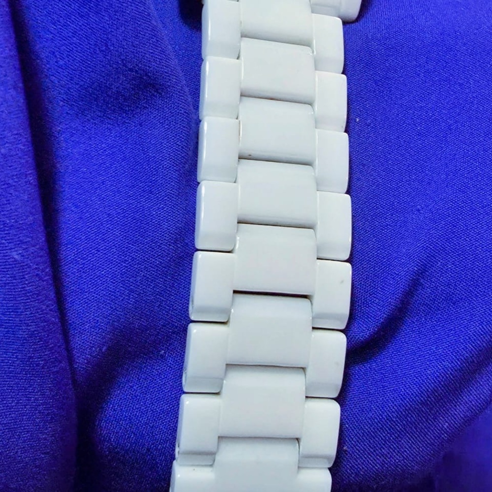 Fossil Ceramica CE5009 Ivory White All Ceramic Men's Watch 47mm - Picture 10 of 11